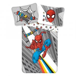 Jerry Fabrics Lenjerie de pat din bumbac pentru copii Spiderman, 140 x 200 cm, gri
