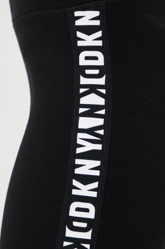 DKNY colanti femei, culoarea negru, cu imprimeu