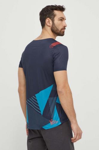 La Sportiva tricou sport Comp culoarea albastru marin, cu imprimeu, F38643614