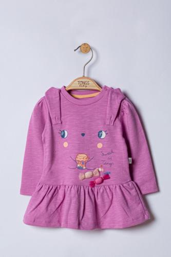 BabyJem Rochita sweets pentru fetite, tongs baby (culoare: mov, marime: 9-12 luni)