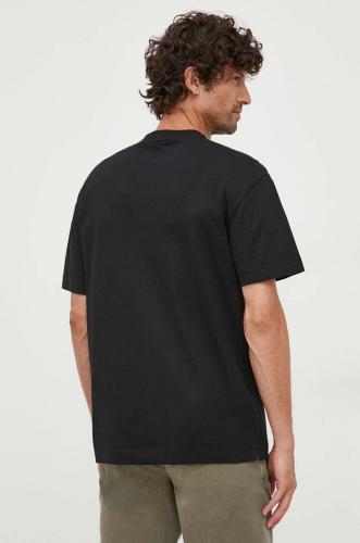 Calvin Klein tricou din bumbac culoarea negru, cu imprimeu
