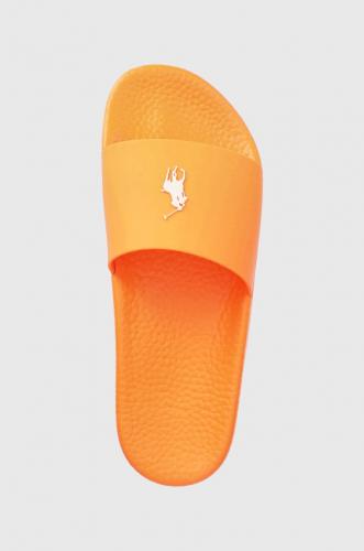 Polo Ralph Lauren papuci Polo Slide barbati, culoarea portocaliu, 809892945005