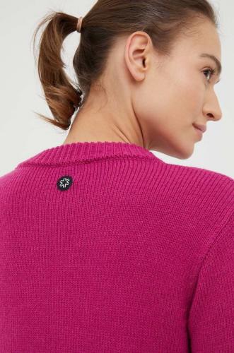 Newland pulover de lana femei, culoarea roz