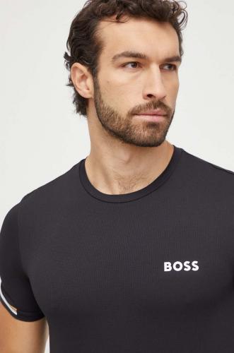 Boss Green tricou x Matteo Berrettini bărbați, culoarea negru, cu imprimeu 50506348
