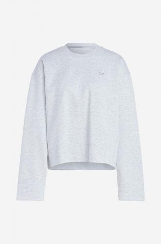 adidas Originals adidas bluză Essentials Short Sweater femei, culoarea gri, melanj IC5256-grey