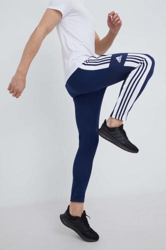 adidas Performance pantaloni de antrenament Squadra 21 HC6273 bărbați, culoarea bleumarin, cu imprimeu  HC6273