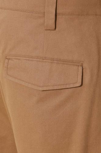 A.P.C. pantaloni de bumbac culoarea maro, drept, COGXS-H08428