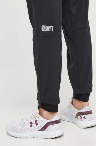 Smartwool pantaloni de antrenament Active Slim Jogger culoarea negru, neted