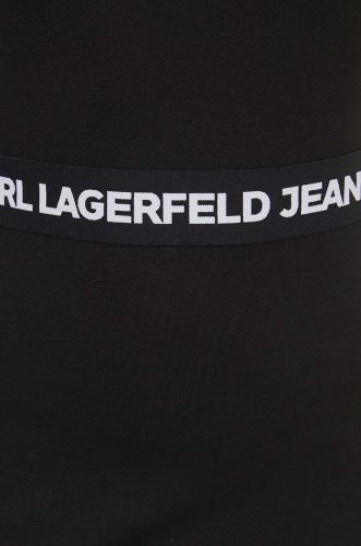 Karl Lagerfeld Jeans rochie culoarea negru, mini, mulata