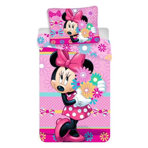 Jerry Fabrics Lenjerie de pat pentru copii din bumbac pentru pat de o persoană 140x200 cm Minnie –