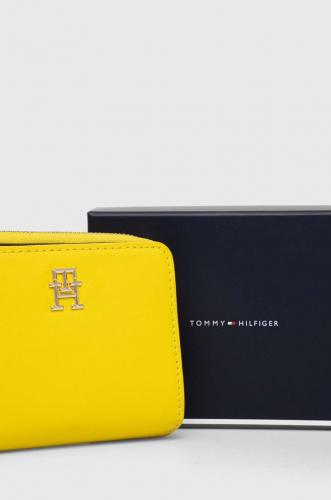 Tommy Hilfiger portofel femei, culoarea galben AW0AW15748