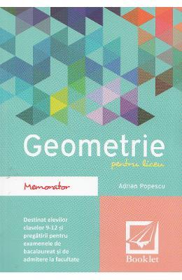 Adrian Popescu Memorator de geometrie pentru liceu -