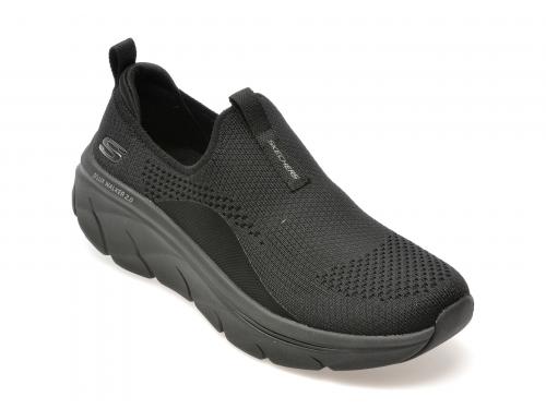 Skechers Pantofi sport negri, D LUX WALKER 2.0, din material textil
