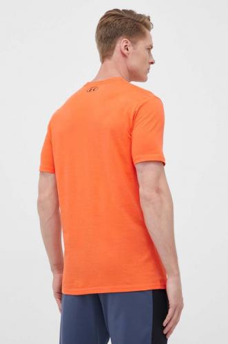 Under Armour tricou barbati, culoarea portocaliu, cu imprimeu, 1326799