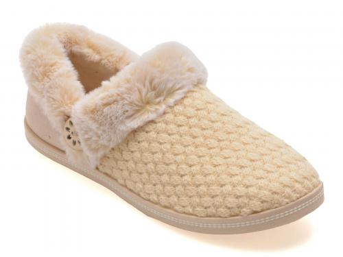 Skechers Papuci bej, COZY CAMPFIRE, din material textil