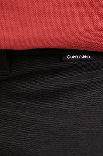 Calvin Klein pantaloni barbati, culoarea negru, mulata, K10K113696