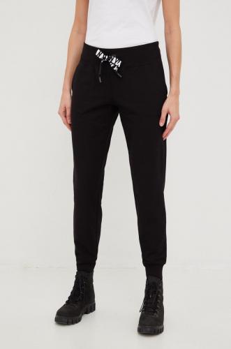 DKNY pantaloni de trening femei, culoarea negru, melanj