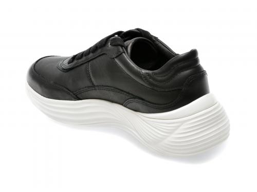 Geox Pantofi negri, D35TDA, din piele naturala