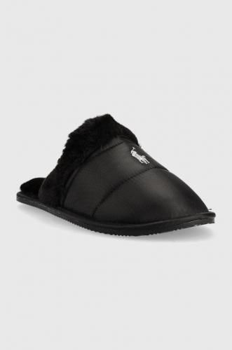Polo Ralph Lauren papuci de casa Kelcie , culoarea negru