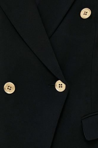 MICHAEL Michael Kors sacou culoarea negru, cu doua randuri de nasturi, neted