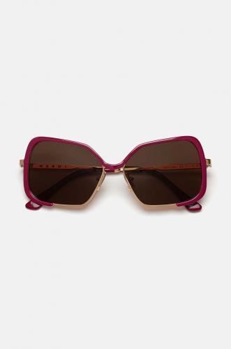 Marni ochelari de soare femei, culoarea maro, EYMRN00058.004.U25