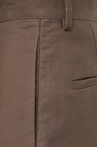 DKNY pantaloni femei, culoarea maro, drept, high waist, D2A4K022