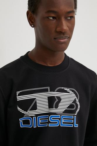 Diesel bluză S-GINN-K43 bărbați, culoarea negru, cu imprimeu, A12508.0HAYT
