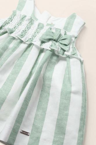 Mayoral Newborn rochie din bumbac pentru bebeluși culoarea turcoaz, mini, evazati