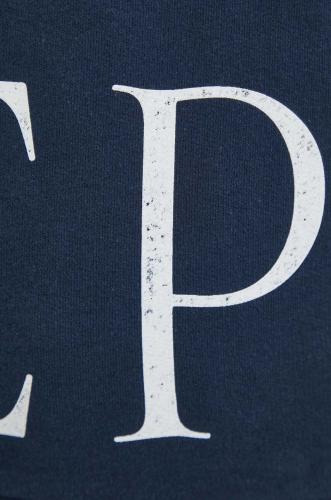 Pepe Jeans hanorac de bumbac Victoria femei, culoarea albastru marin, cu imprimeu