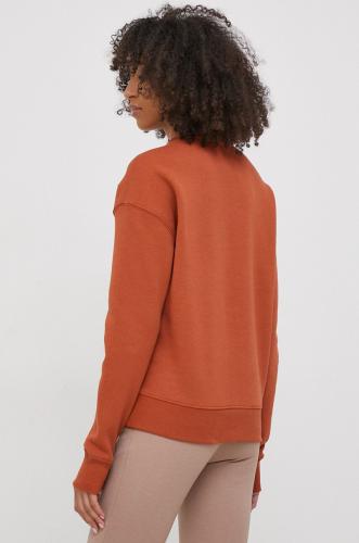 Calvin Klein bluză femei, culoarea maro, cu imprimeu K20K206757