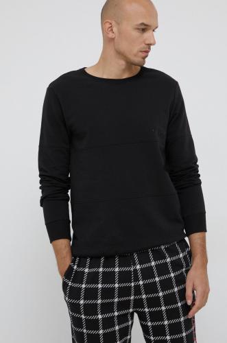 Calvin Klein Underwear Bluză pijama bărbați, culoarea negru, material neted