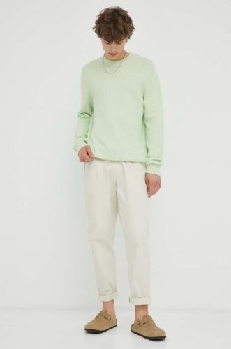 Samsoe Samsoe pulover de bumbac culoarea verde