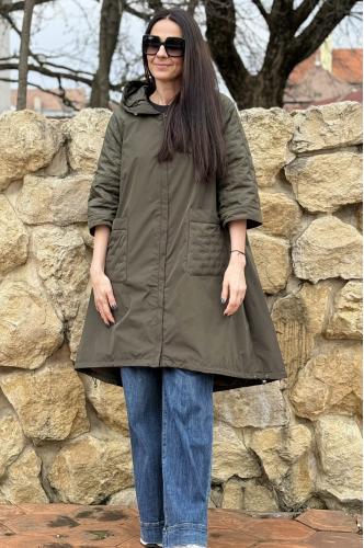 Fly Geacă lungă kaki modernă pentru primavara 2026