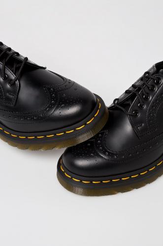 Dr. Martens pantofi 3989 femei, culoarea negru, cu toc plat 22210001.3989-Black