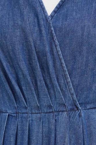Weekend Max Mara rochie jeans culoarea albastru marin, midi, evazati