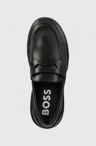 Boss pantofi de piele Chanan barbati, culoarea negru, 50498698