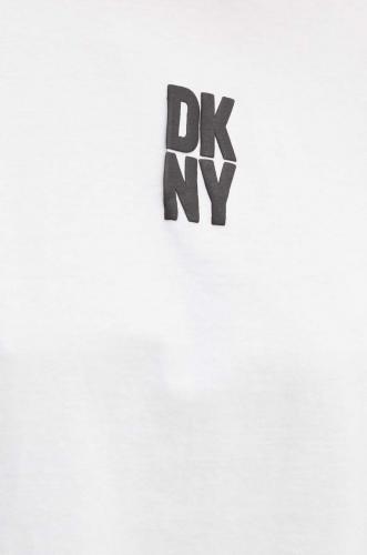 DKNY tricou din bumbac femei, culoarea alb, DP4T9699