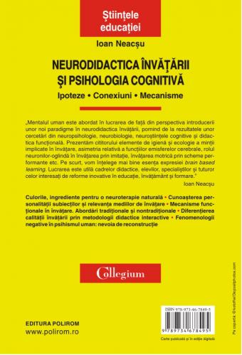 Polirom Neurodidactica invatarii si psihologia cognitiva | Ioan Neacsu
