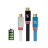 Scosche flatOUT LED cablu micro USB reversibil EZTIP™ (Alb, 1m)