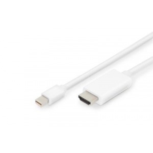 ASSMANN Mini DisplayPort >HDMI type A M/M white 1m AK-340304-010-W