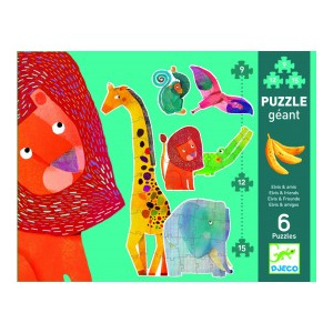Djeco Puzzle gigant animale jungla