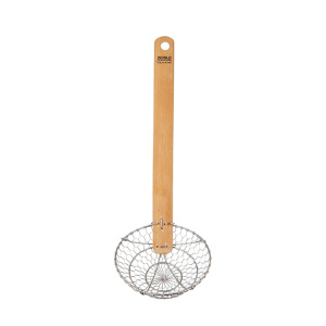 KitchenCraft Spumiera cu maner de bambus, WFSKIMMER, inox, Maro