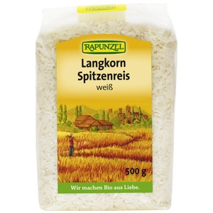 Rapunzel Orez alb cu bob lung, 500 g