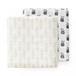 Fresk Set 2 paturici muselina Pineapple 120x120 cm