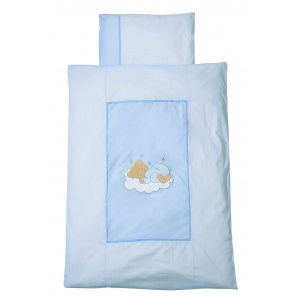 Easy Baby Lenjerie Sleeping Bear Bleu 100/135 cm