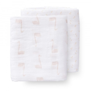 Fresk Set 2 paturici muselina Swan peach pale 70x60 cm