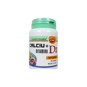 Cosmo Pharm Calciu + vitamina D3 30 tb