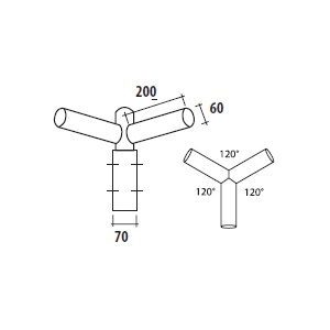 Tecnopali Brat drept triplu 200mm