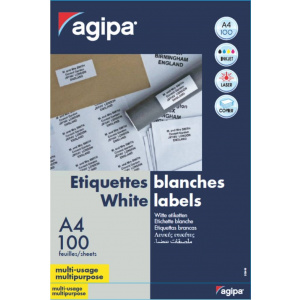 AGIPA Etichete 1/A4 210x297mm nepermanente 128993