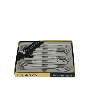 Ambition Set furculite desert, 28445, 6 Piese, Prato, Argintiu